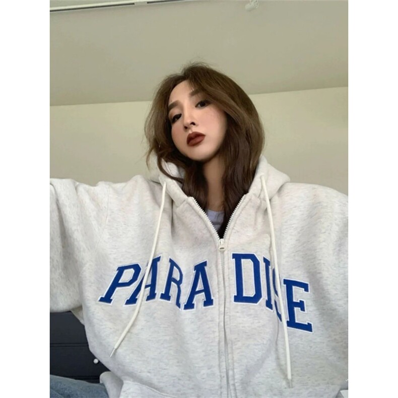 5284-P57纯棉华棉复合原版刺绣拉链外套卫衣薄款/加绒,女装卫衣/绒衫,星座617A-2