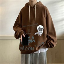 纯棉连帽卫衣男大码运动帽衫宽松薄WY2187-P35加绒款-P40，男装卫衣，电商A040
