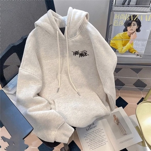 1506/QBW6900/P40美式ersize卫衣男生帅气秋冬重磅连帽外套上衣图片