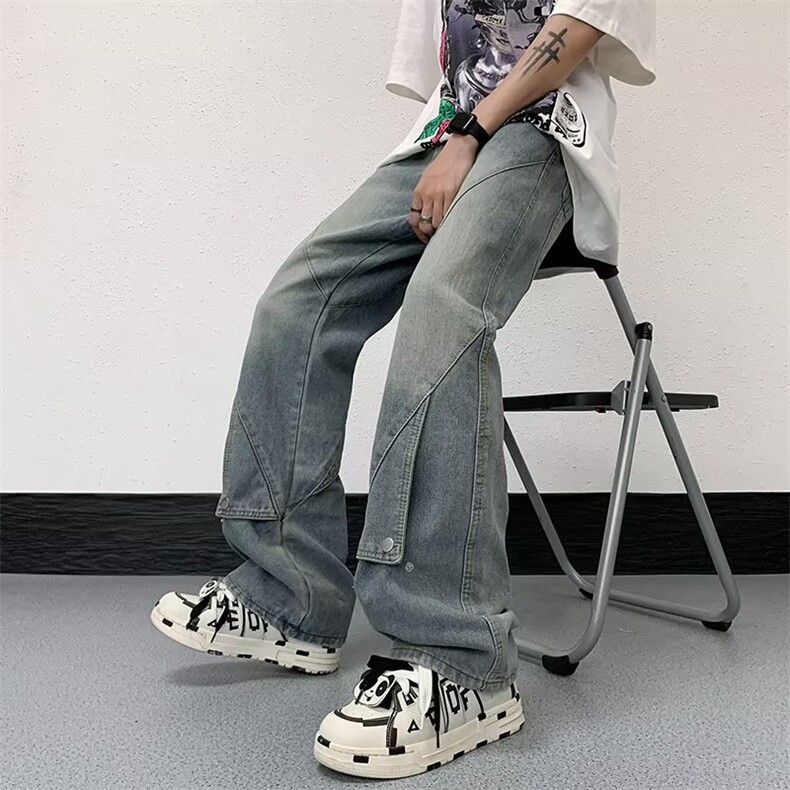 青春流行ins男直筒水洗牛仔裤P50,男装牛仔裤,星座1116-2