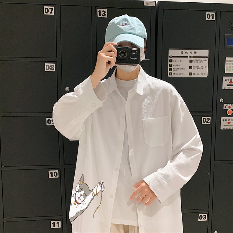 CS15013-P38长袖衬衫男士大码宽松衬衣男寸衫男寸衣,男装衬衫,电商A040