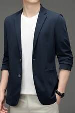 上衣中老年2023年翻领时尚口袋单排扣春季长袖西服SL3026，男装西服，电商B212（原钱塘6029）