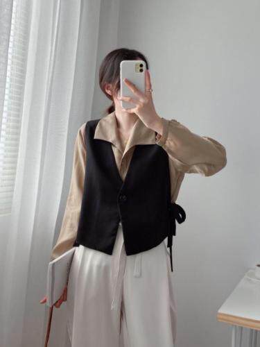 侧开叉马甲，女装马夹，FMV