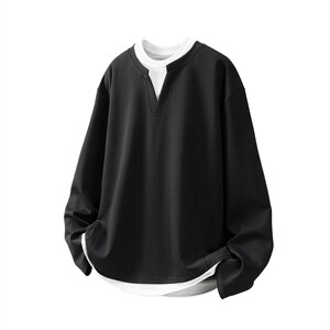 假两件华棉卫衣大码M-5XL表面棉底部聚酯纤维WY77961P48，男装卫衣，星座227-7