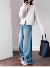秋冬新款纯色圆领拉链开衫时尚百搭，女装针织衫/毛衣，冀清阳荣