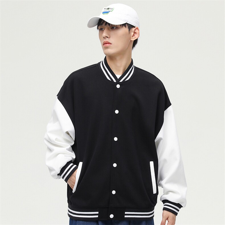 春秋季棒球服外套新款ins潮情侣学生休闲针织夹克A305-DF32-P75图片
