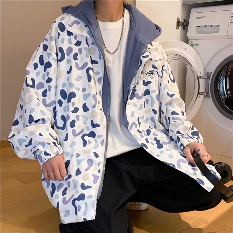男秋季外套潮牌街头假俩件J905P55,男装夹克,星座1116-2