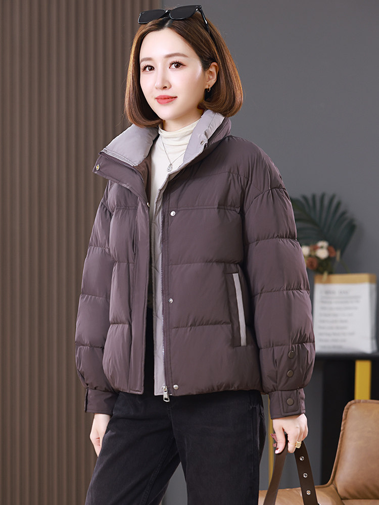 2025年冬季新款时尚拼色显瘦棉服现货,女装棉衣/棉服,婷思杰（原婷想服饰）