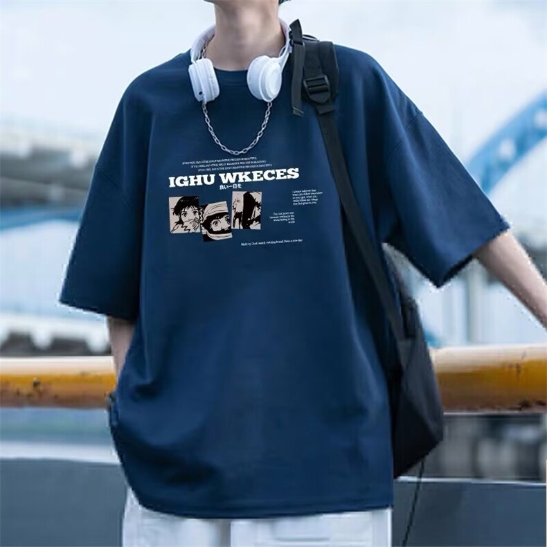 日系cityboy短袖t恤男生夏季2025新款少年感穿搭潮牌潮流半袖上衣,男装T恤,星座218-1（原230）