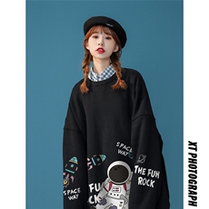 春装衔接新款百搭潮流韩版小众宇航员宽松圆领卫衣W149P30控48，男装卫衣，A247A
