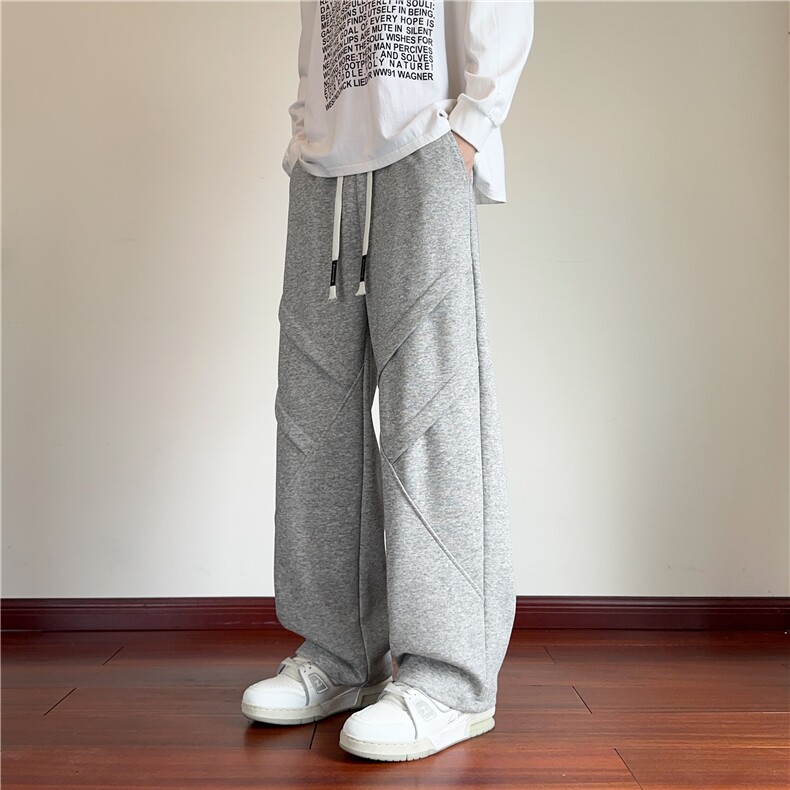 CK2515-特P40控78休闲裤男美式复古宽松直筒阔腿裤55棉45聚酯图片