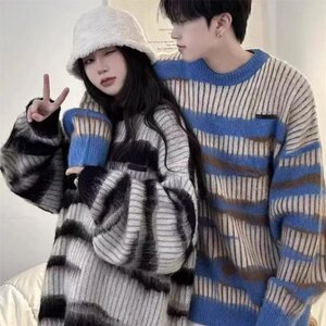 JY507-P50 百搭撞色条纹设计感毛衣图片