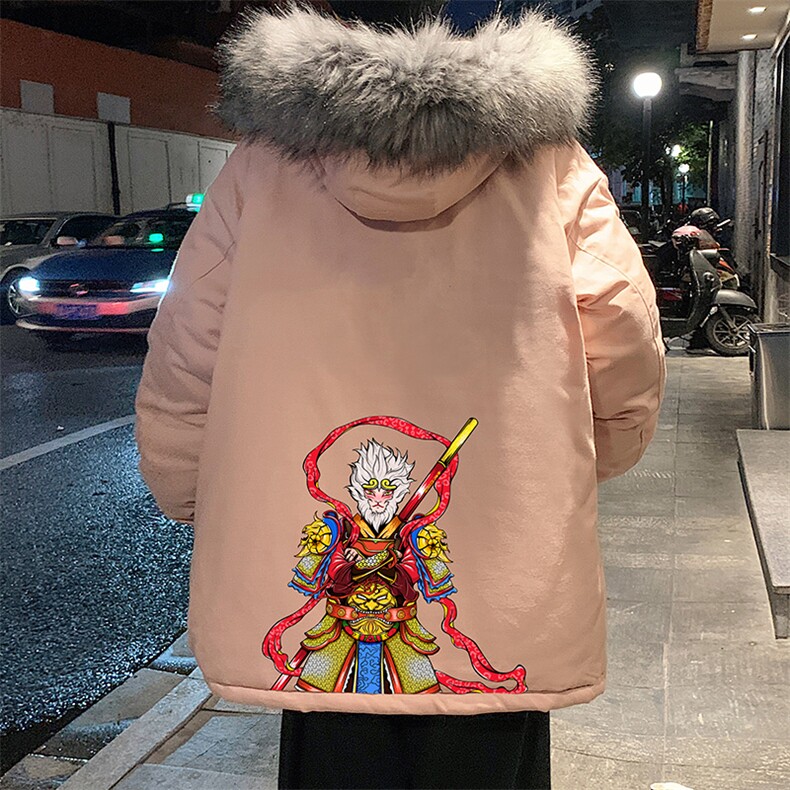 MM48203-P130冬季大毛领棉衣男士大码加厚棉袄男棉服,男装棉衣,电商A040