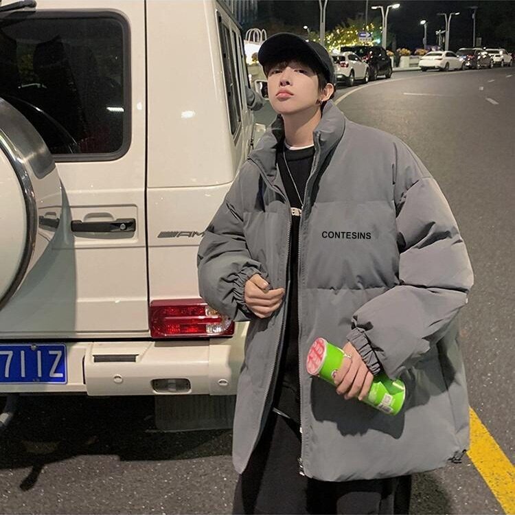 重磅简约立领短款棉服外套男宽松冬季加厚休闲短款棉衣潮牌百搭,男装棉衣,星座506A