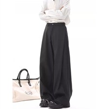 春秋美式高街休闲裤男女垂感阔腿西裤长裤纯色西装裤宽松直筒裤子，男装西服套装，电商A443