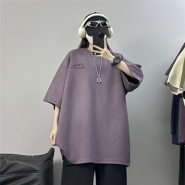 夏季刺绣印花短袖T恤D329-QM716-P25-控39图片