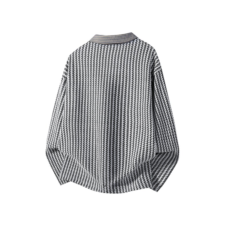 加绒加厚卫衣千鸟格长袖t恤polo打底衫504-T503-特P28（加绒P33）,男装T恤,星座504