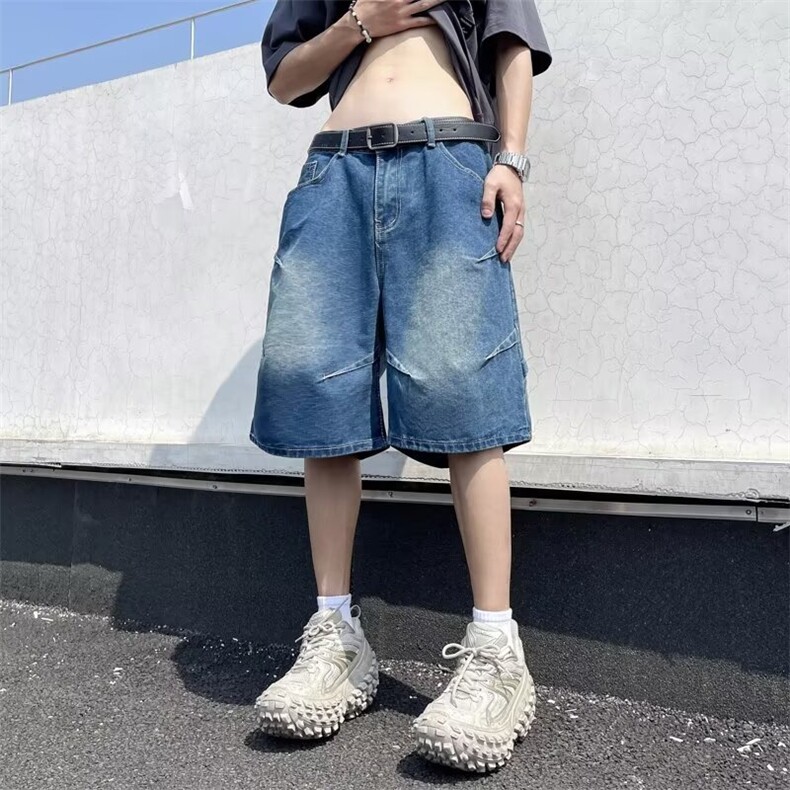 2024美式牛仔裤男款直筒短裤潮D2133P40,男装牛仔裤,星座1116-2