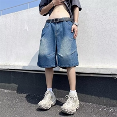 2024美式牛仔裤男款直筒短裤潮D2133P40，男装牛仔裤，星座1116-2
