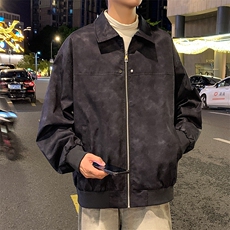 新款复古港风铆钉夹克外套痞帅小众外套翻领夹克外套JK5807P55，男装夹克，电商A128