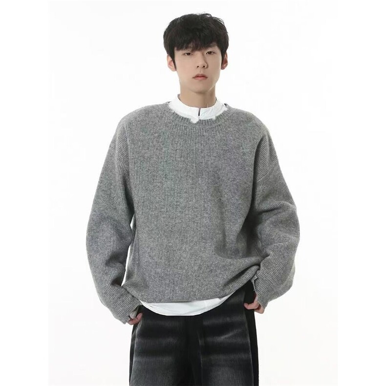 网图现货破坏风毛衣男秋冬季潮牌痞帅R5011-P75，男装针织衫/毛衣，星座1005-4