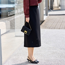 BAO现货2026春秋新款时尚简约百搭高腰显瘦通勤气质中长款半身裙，女装半身裙，火爆靓佳人