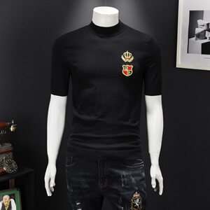 2021秋冬新款男士半高领短袖毛衣 QT711-1005-P75 大货 假模 偏大图片