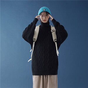2020新品韩版宽松男女秋冬日系高领休闲时尚百搭毛衣潮ins图片