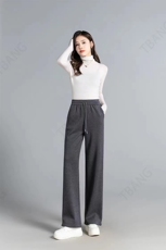 阔腿裤女春秋外穿2024新款高腰垂感休闲坠感，女装休闲裤，羿纯羊绒
