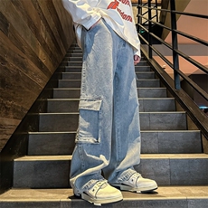 2025春季新款外景大码美式工装牛仔裤M-5XGK24108-P60，男装牛仔裤，电商A022