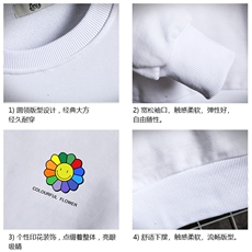 S6101-P35春季圆领卫衣男大码韩版宽松长袖外套男网格挂拍，男装卫衣，电商A040A
