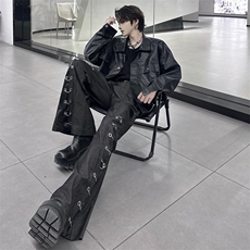 自家图鳄鱼纹中性潮牌机车服pu皮衣夹克外套男1517-P108，男装夹克，星座910-5