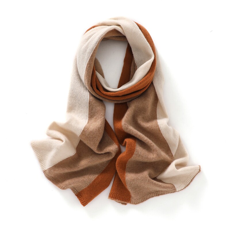 时尚保暖山拼色围巾秋冬季必备温柔配饰，围巾，蒙娇羊绒