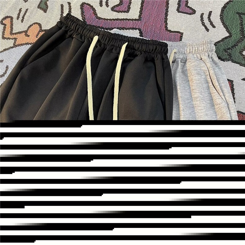 休闲裤运动裤时尚潮牌纯色潮流夏季男潮长裤直筒简约新款青春流行图片