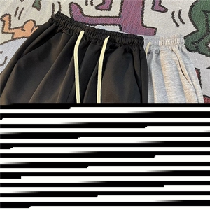 休闲裤运动裤时尚潮牌纯色潮流夏季男潮长裤直筒简约新款青春流行图片