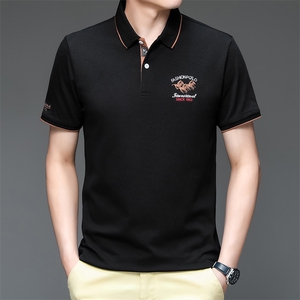 polo衫男夏季免烫短袖t恤男高级感商务休闲半袖体恤HMQ320-P58图片