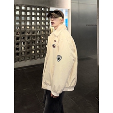 2025冬款翻领摇粒绒拼色绣标棉服218-7-M128-P115-控148，男装棉衣，星座218-7