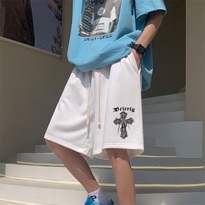 直播抖音得物品质男运动中裤五分短裤K052P28控39图片