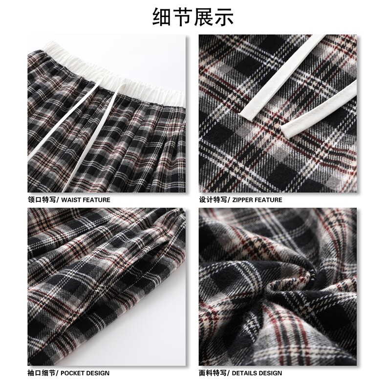 慵懒风花格子撞色格纹裤新潮时尚复古撞色休闲裤K753TP35控58,男装休闲裤,电商A102B