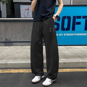 clenafit弯刀裤子男夏季美式街头潮牌痞帅港风直筒显瘦春秋工装裤图片
