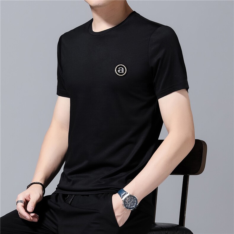 中青年男士短袖体T恤圆领薄款透气冰凉运动上衣服夏季时尚休闲P60,男装T恤,钱塘6003A(原)4033A