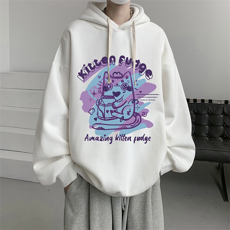 连帽卫衣男大码运动服帽衫外套WY2317-P35 加绒款-P40图片