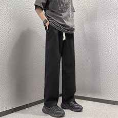 松紧牛仔裤男士春夏季2026新款潮牌直筒休闲宽松阔腿长裤KK96/P40，男装牛仔裤，星座506