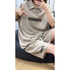 polo衫潮情侣短袖套装T3673上衣特P31控59-DK8634裤子特P26控49，男装Polo衫，电商A007