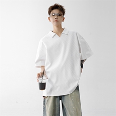 ！2026夏季新款男士肌理感短袖T恤高级感提花半袖T2511特P28，男装T恤，电商B220