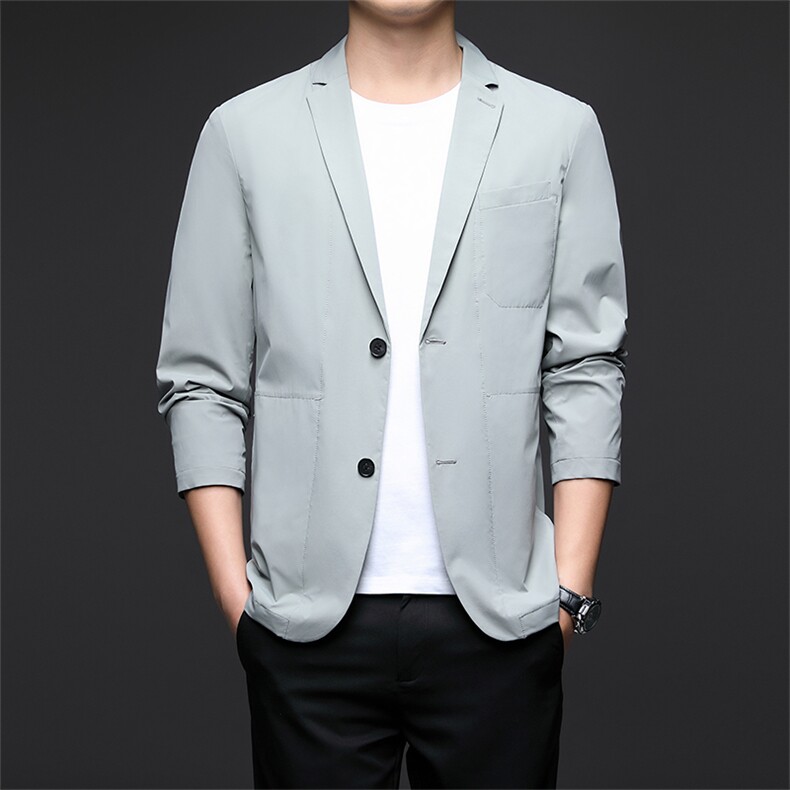 D33729秋冬新款男士西服薄款商务休闲男装外套轻薄通勤外衣，男装西服，电商B360