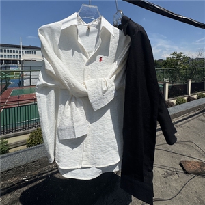 TS1风棉麻透气凉爽长袖刺绣衬衫慵懒学院高级面料 有套装图片