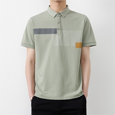 25031-特P35夏季休闲时尚撞色T恤男短袖打底衫翻领polo衫男，男装Polo衫，电商D310B-1