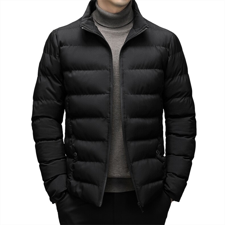 冬季立领纯色棉衣新款中年男士商务休闲厚款保暖棉服外套男装,男装棉衣,电商B212（原钱塘6029）