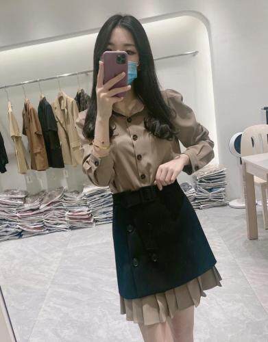 秋新款两件套连衣裙，女装连衣裙，江南E秀